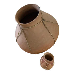 1970s Vintage Tarahumara Indian Pottery Jars- Set of 2
