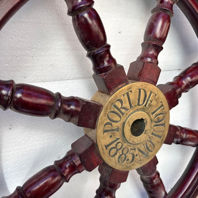 Antique Napoleon III Ships Wheel, 1885 For Sale - Image 17 of 18