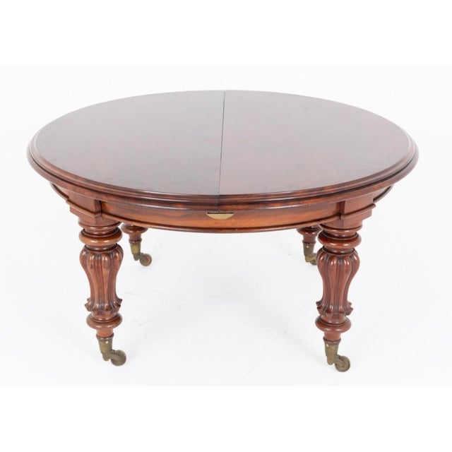 Victorian Extending Mahogany Dining Table, 1860 For Sale - Image 4 of 4