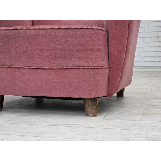 Mid-Century Danish Oak Relax Armchair with Velour Upholstery, 1960s For Sale - Image 18 of 18