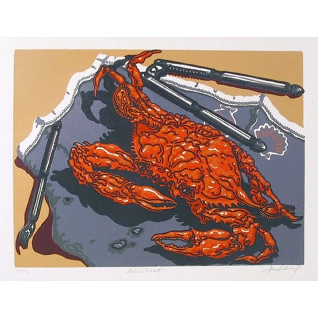 Realism Jack Beal, Blue Crab, Silkscreen For Sale - Image 3 of 3