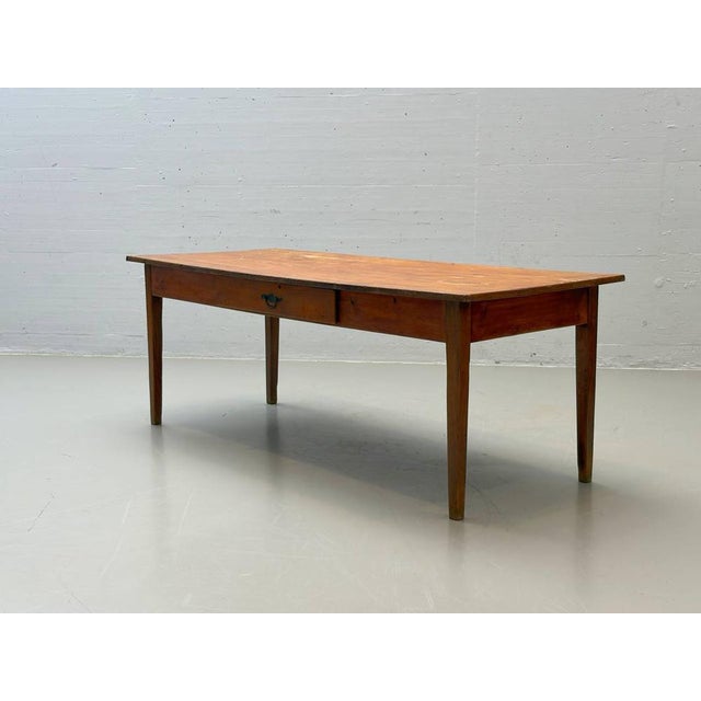Farmhouse Wooden Table in Softwood, 1960s For Sale - Image 3 of 17