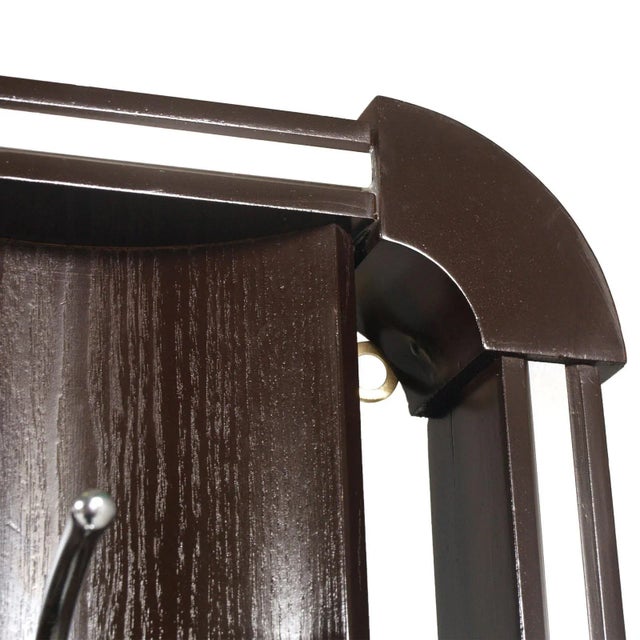 Wood Curved Rosewood and Chromed Metal Coat Rack attributed to Carlo de Carli for Fiarm, 1960s For Sale - Image 7 of 8
