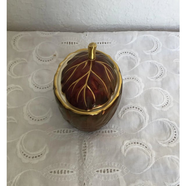 Vintage 1940s Carlton Ware Lidded Jam Preserves Pot Rouge Royal Pattern This Carton Ware jam pot was produced in England...