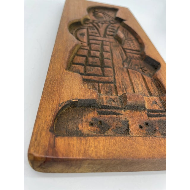 American Early 20th Century Folk Art His and Her Wall Wood Carvings - a Pair For Sale - Image 3 of 7