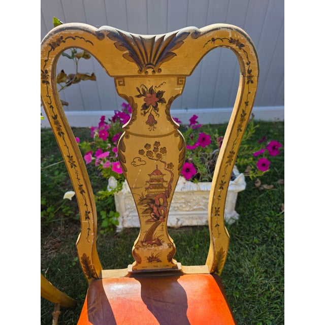 Two Queen Ann Style Chinoiserie Painted Chairs For Sale In New York - Image 6 of 7