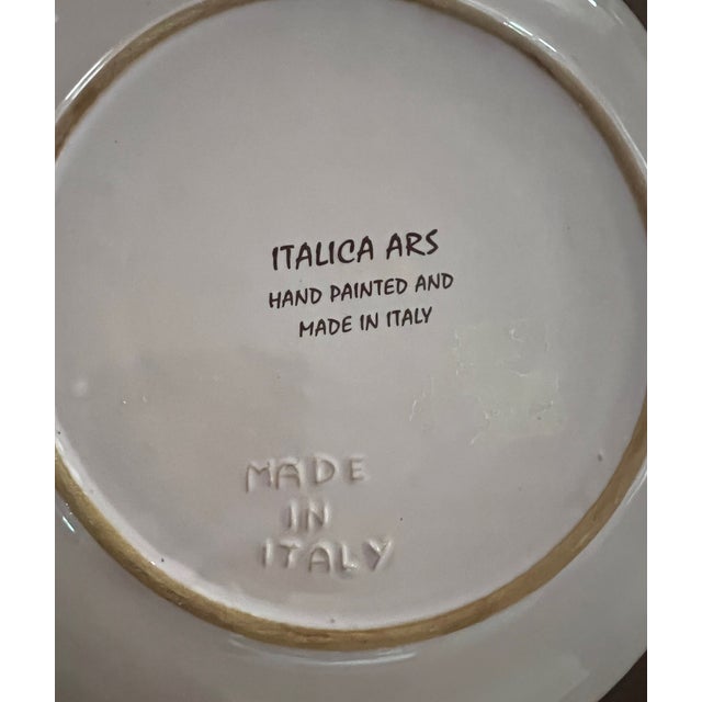 Italica Ars Hand Painted Plates- Set of 6, C. 1980's For Sale - Image 11 of 12