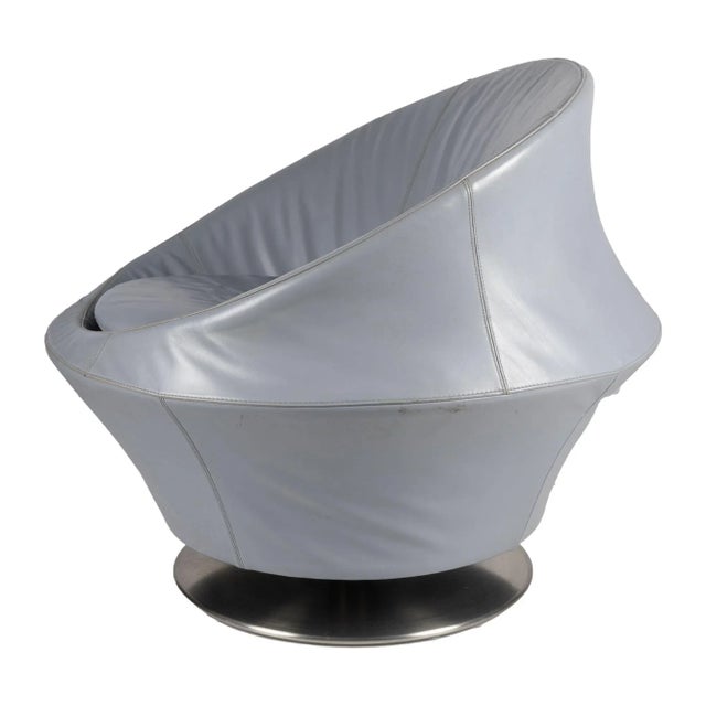 Grey Leather Leolux Ophelia Chair, 2000s For Sale - Image 3 of 10