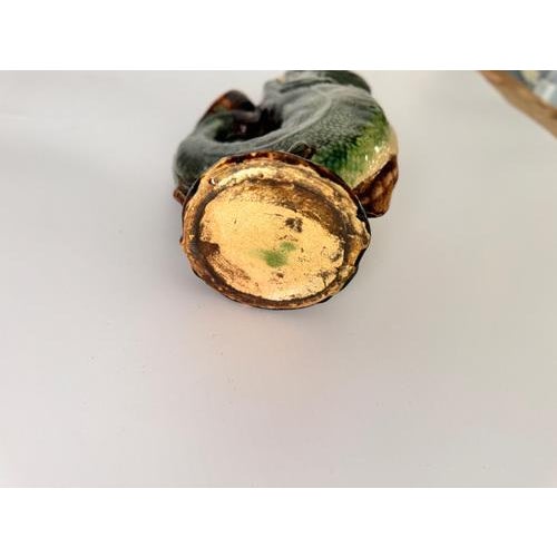 Majolica Gobbling Fish Jug in Green and Brown, England, 19th Century For Sale - Image 3 of 10