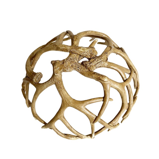 1990s 1990s Rustic Resin Antler Bowl For Sale - Image 5 of 7