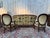 Louis-Philippe Living Room Sofa and Armchairs in Rosewood and Floral Fabric, Set of 3 For Sale - Image 4 of 8