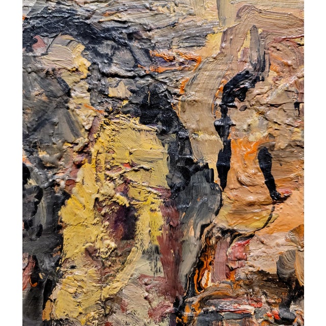 1960s Molly F. Crowd of Women in Abstract -1962 Oil Painting For Sale - Image 5 of 10