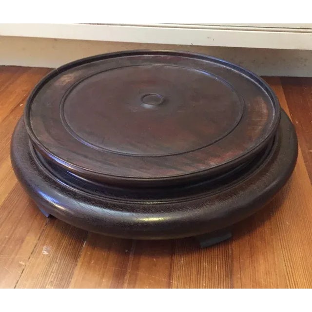 Early 20th Century Chinese Carved Hard Wood Display Stand For Sale - Image 5 of 11