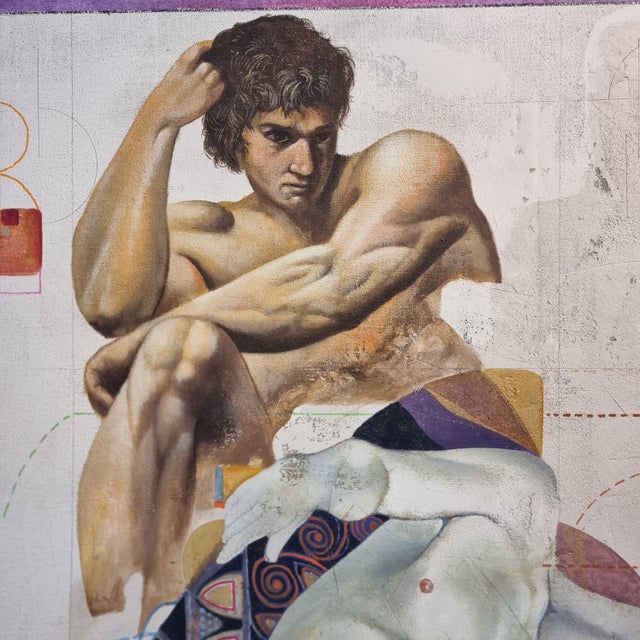 Roberto Nezzi, Essence of Man, Mixed Media on Canvas For Sale - Image 8 of 9