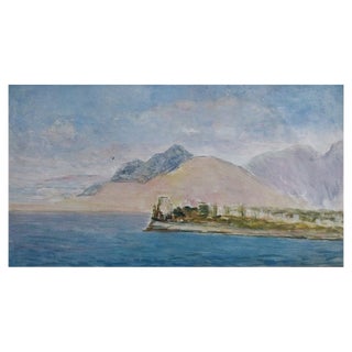 Giovanni Malesci, Sicilian Coast, 1957, Oil on Canvas For Sale