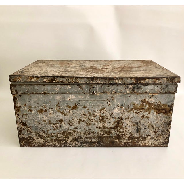 Vintage Industrial Metal Storage Box Chairish