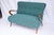 Mid 20th Century Italian Mid-Century Settee - Sofà Carlo Mollino Style in Teal Green For Sale - Image 5 of 12