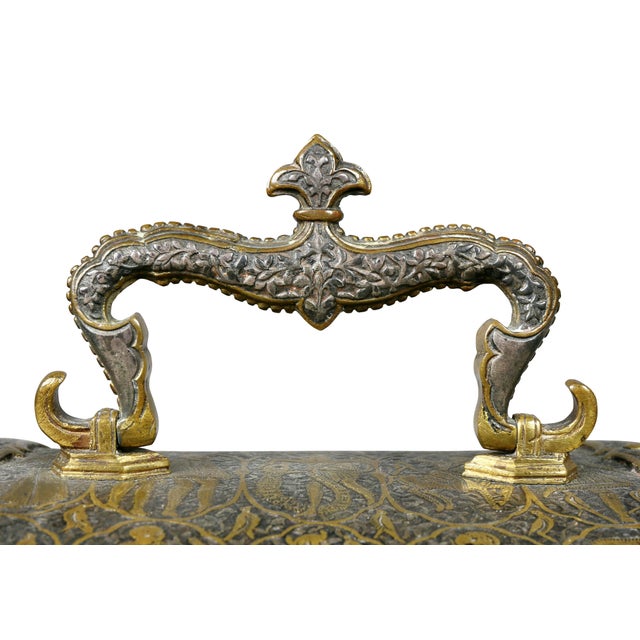 Traditional Renaissance Revival Damacened and Bronze Casket For Sale - Image 3 of 13