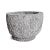 Rustic old chiseled granite stone round pot. Wonderful rough texture and great for indoors or out.