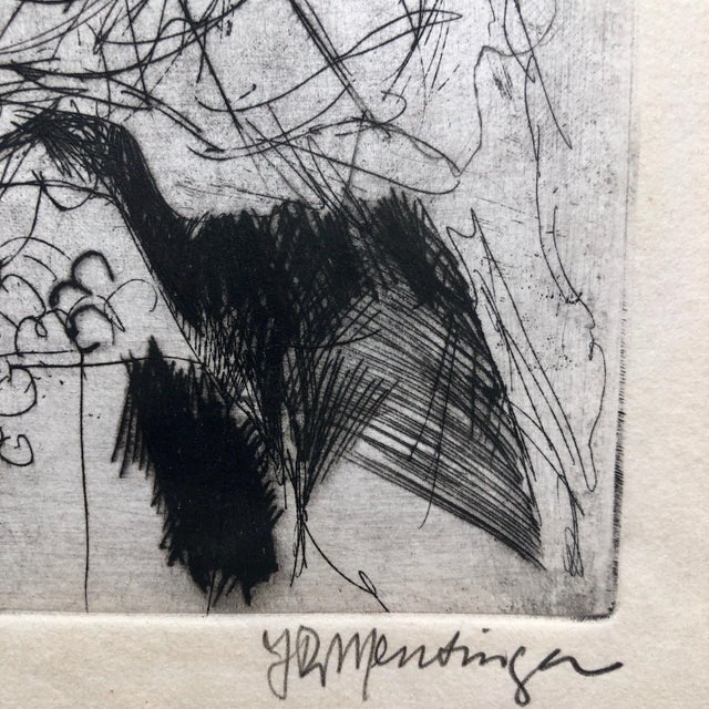 Expressionism Jan Roelf Mensinga, Dutch Fantastic Modern Etching, Jan Mensinga Old Master Style Wine Maker, Grapes, 20.C For Sale - Image 3 of 6