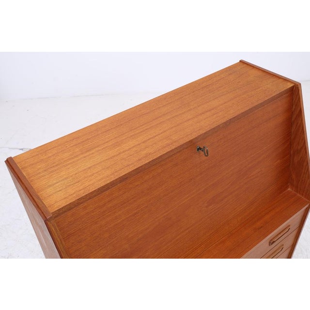 Wood Vintage Danish Secretaire in Teak from Dyrlund For Sale - Image 7 of 18