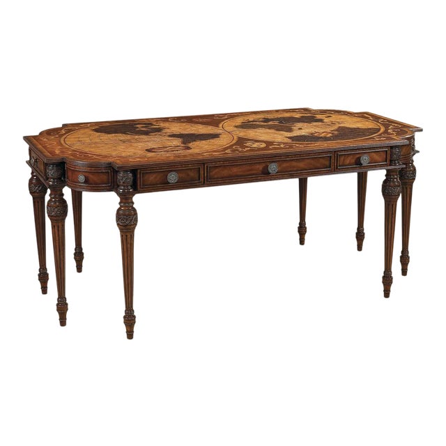 Maitland-Smith Map Writing Desk For Sale