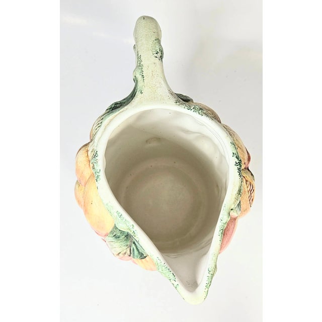 Early 20th Century Italian Majolica Fruit Pitcher For Sale - Image 4 of 17