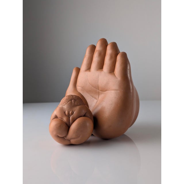 Ricardo Mesa, Nude Happy Chubby Girl on Hand, 1980s, Terracotta For Sale - Image 15 of 16