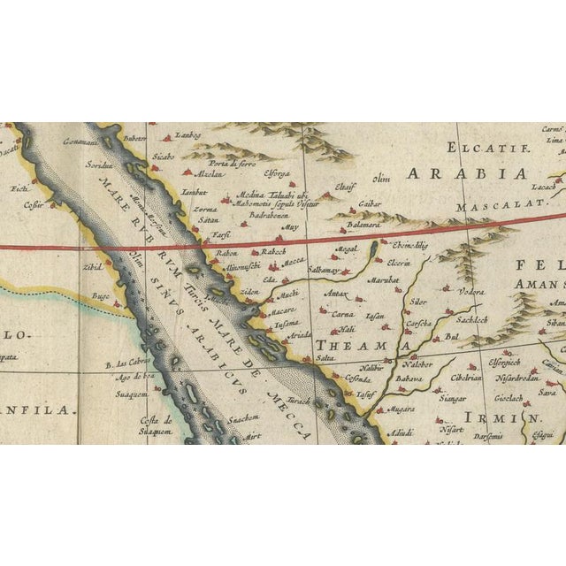 Paper Ottoman Empire Map from Blaeu, 1642 For Sale - Image 7 of 14