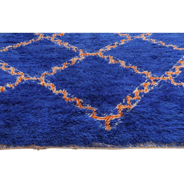 Berber Tribes of Morocco Vintage Beni M'Guild Moroccan Rug, 06'00 X 11'08 For Sale - Image 4 of 10