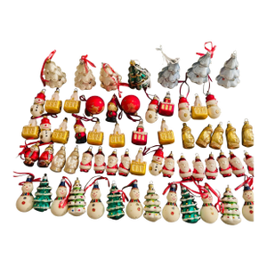 60 Pieces Vintage 1990s Christmas Figurines