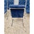 Metal MCM Daystrom Chrome Cantilever Blue Tufted Dining Chairs (Milo Baughman Style) - Set of 6 For Sale - Image 7 of 12