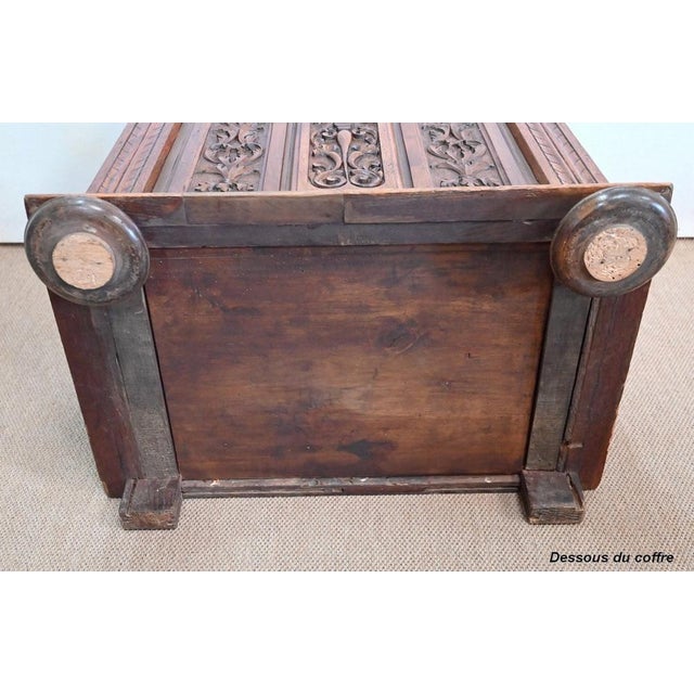 Small Renaissance Oak Chest, Early 1900s For Sale - Image 17 of 18