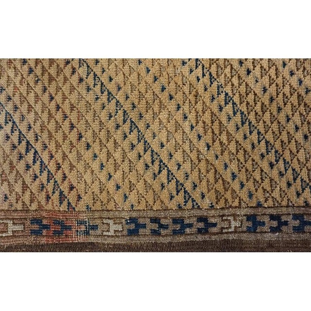 Late 19th Century 19th Century Central Asian Brown Turkmenistan Ersari Beshir Islamic Prayer Rug For Sale - Image 5 of 9