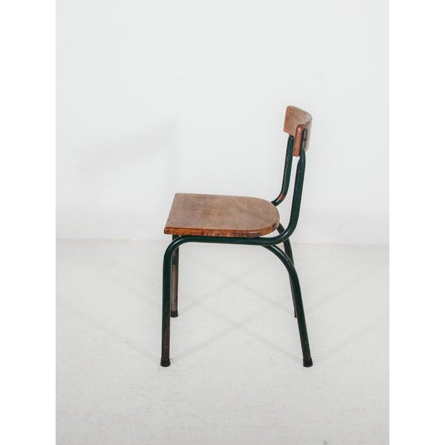 Wood Mid-Century Modern Industrial School Chair by Willy Van Der Meeren for Tubax, 1950s For Sale - Image 7 of 12