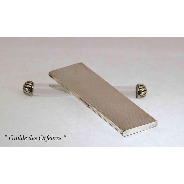 Charming Sterling Silver Purse Cigarette Box. For Sale - Image 9 of 16