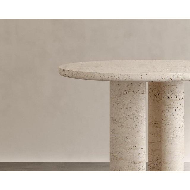Roman Dining Table I in Navona Travertine by Paloma Editions For Sale - Image 6 of 7