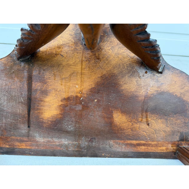Early 20th C. Carved Swan Demi-Lune Console or Side Table For Sale - Image 10 of 11