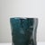 Handbuilt Organic Sculptural Pinched Square Rim Ceramic Vase in Dark Teal Glaze With Ribbed Relief Pattern For Sale - Image 12 of 18