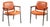 Pair of Delwood Mid Century Orange Vinyl Armchairs For Sale