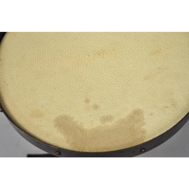 Small Contemporary Industrial Style Round Accent Drinks Candle Stand Side Table For Sale In Philadelphia - Image 6 of 15