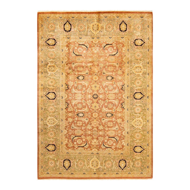 Mogul, One-of-a-Kind Hand-Knotted Area Rug in Brown, 6' 2" x 8' 10" For Sale