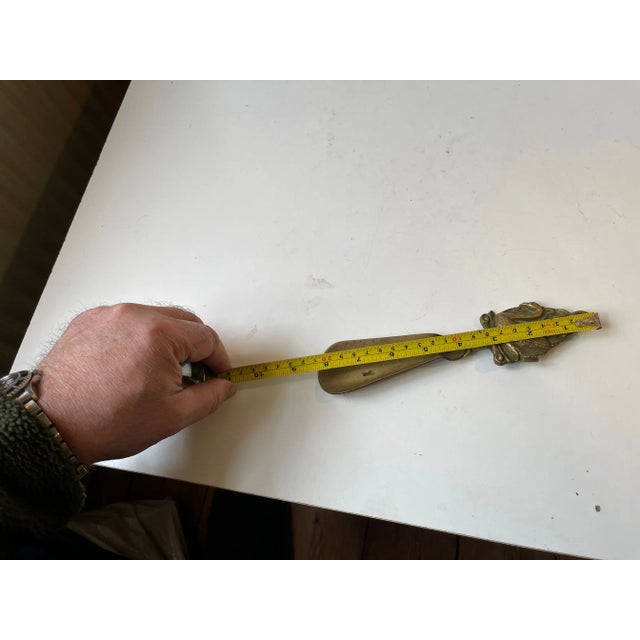 1920s Antique English Brass Shoe Horn from Cross & Assinder, 1920s For Sale - Image 5 of 8