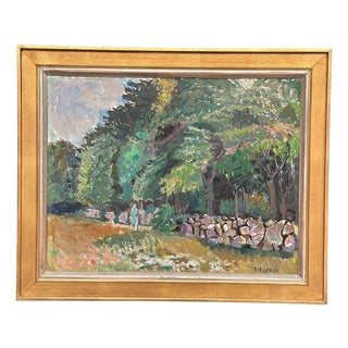 Lars Florén, Stenmuren, from Grönet, Brantevik, 1960s, Oil on Canvas, Framed For Sale