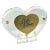 999 Gold Christmas Lucite Encased Heart Paperweight For Sale
