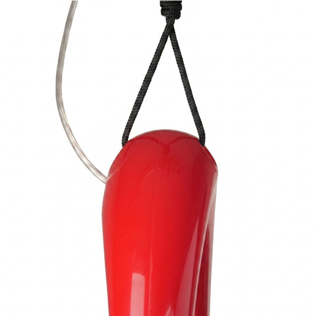 Red Bend 02 Double Pendant Light by Joe Zander For Sale - Image 8 of 11