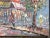 Textile 1970s Caroline Burnett 8" X 10" Impressionistic Oil Painting of Old Paris For Sale - Image 7 of 10