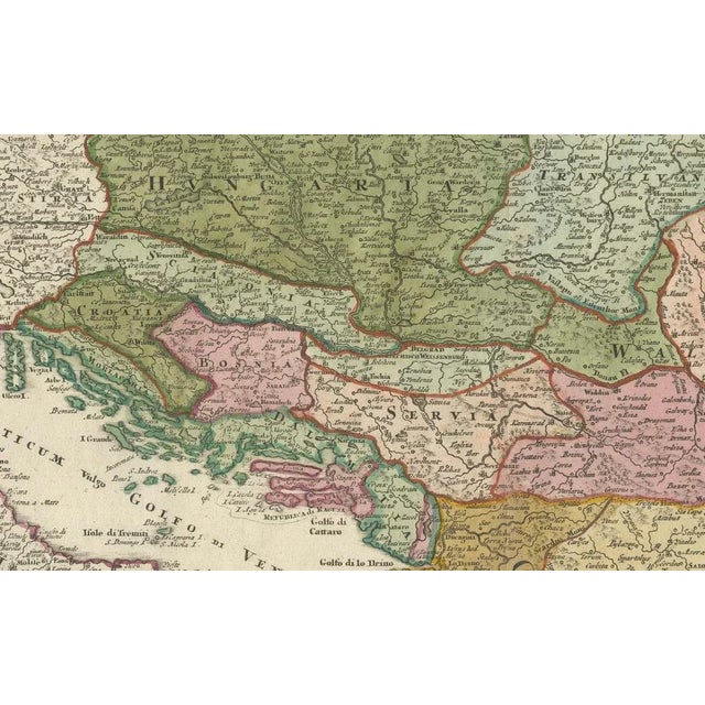 Map of Greece and Ottoman by Homann for Aeg, 1720 For Sale - Image 10 of 12