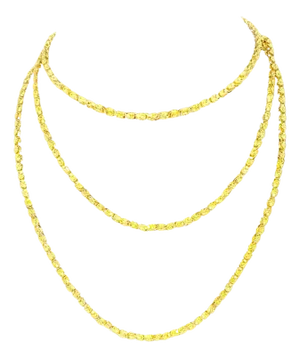 Vintage 18 Karat Yellow Gold 93.4Gm, Designer Chain, 3.64 mm Necklace, 57 " Long