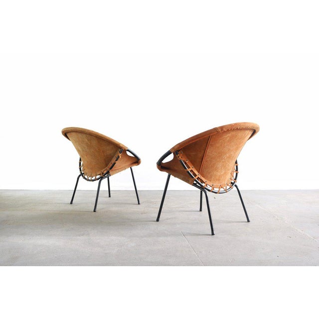 Mid-Century Modern 1960s Vintage Lusch Erzeugnis Circle "Balloon" Armchairs- A Pair For Sale - Image 3 of 7